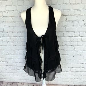 Diane Von Furstenberg Black Silk Blouse